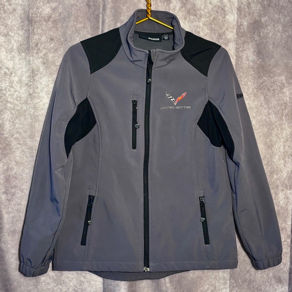 Reebok Corvette Softshell Jacket Womens Small Gray Fleece Lining